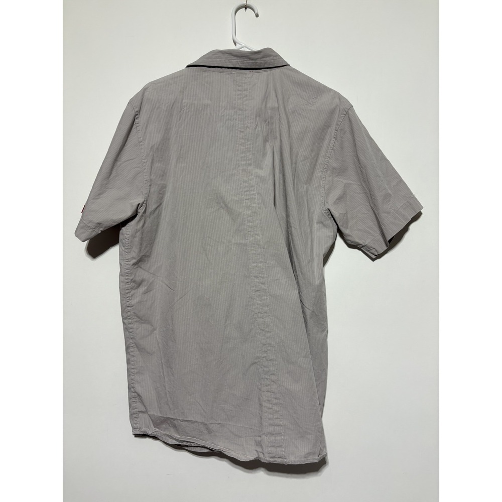 North Face Shirt Mens Large Gray Short Sleeve Button Front Cotton Top - Picture 3 of 6